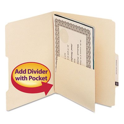 Smead MLA Self-Adhesive Folder Dividers with 5-1/2 Pockets on Both Sides, 25/Pack SMD68030