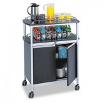 Safco Mobile Beverage Cart, 33-1/2w x 21-3/4d x 43h, Black SAF8964BL