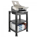 Kantek Mobile Printer Stand, Three-Shelf, 17w x 13.25d x 24.5h, Black KTKPS540
