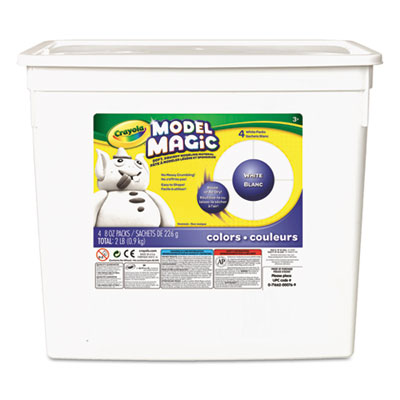 Crayola 574400 Model Magic Modeling Compound, 8 oz each packet, White, 2 lbs CYO574400