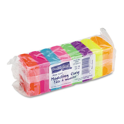 Creativity Street Modeling Clay Assortment, 27.5 g of Each Color, Assorted Neon, 220 g CKC4091