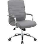 Boss Modern Executive Conference Chair-Ribbed Grey B696CRB-GY