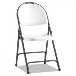 CHAIR001 Molded Resin Folding Chair, White/Black Anthracite, 4/Carton ALEFR9402