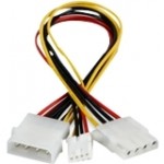 Molex to 1 Molex and 1 Floppy Y-Cable ATC-Y-MFM