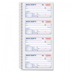 Tops Money/Rent Receipt Spiral Book, 2-3/4 x 4 3/4, 2-Part Carbonless, 200 Sets/Book TOP4161