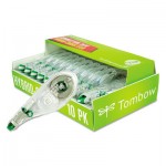 Tombow MONO Hybrid Style Correction Tape, 1/6" x 394", Non-Refillable, 10/Pack TOM68721