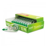 Tombow MONO Mini Correction Tape, 1/6" x 315", Non-Refillable, 10/Pack TOM68722