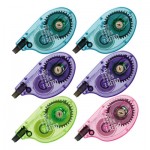 Tombow MONO Original Correction Tape, Asst RetroColor Applicators, 1/6" x 394", 6/Box TOM68670