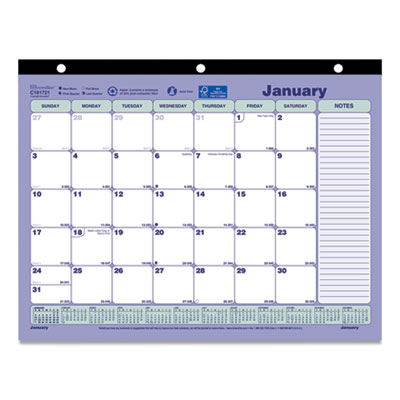 Brownline Monthly Desk Pad Calendar, 11 x 8.5, 2021 REDC181721
