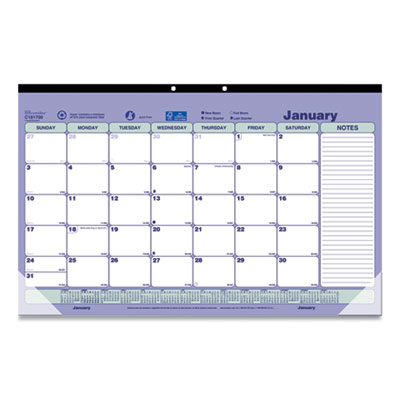 Brownline Monthly Desk Pad Calendar, 17.75 x 10.88, 2021 REDC181700