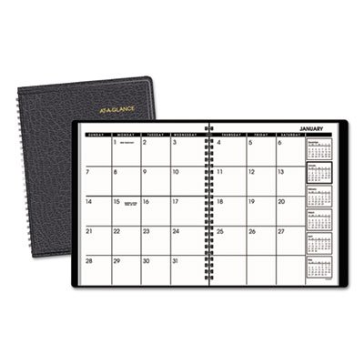Monthly Planner, 6 7/8 x 8 3/4, Black, 2017 AAG7012005