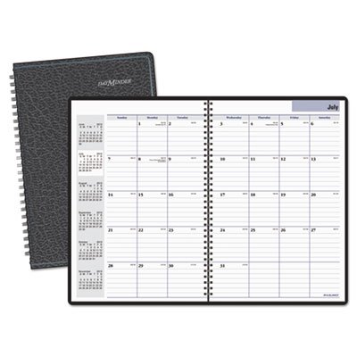 DayMinder Monthly Planner, 7 7/8 x 11 7/8, Black, 2016-2017 AAGAY200