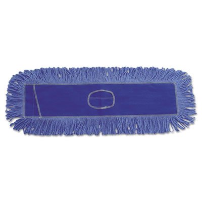 UNS 1124 Mop Head, Dust, Looped-End, Cotton/Synthetic Fibers, 24 x 5, Blue BWK1124