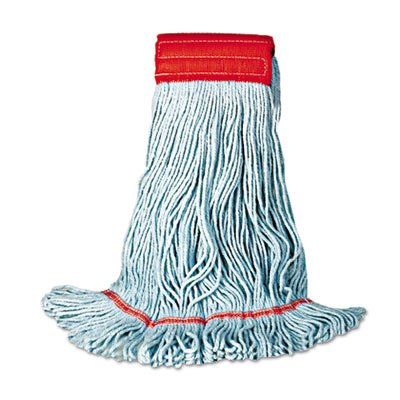 UNS 402BL Mop Head, Premium Standard Head, Cotton/Rayon Fiber, Medium, Blue, 12/Carton BWK402BL