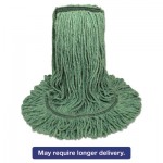 Mop Head, Premium Standard Head, Cotton/Rayon Fiber, Medium, Green BWK502GNNB