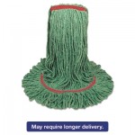 Mop Head, Premium Standard Head, Cotton/Rayon Fiber, Large, Green BWK503GNNB