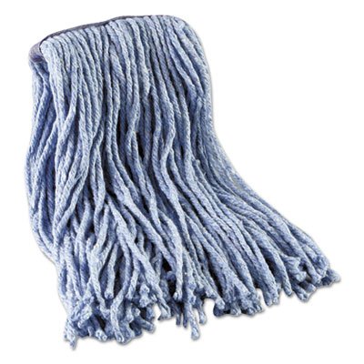 UNS 2016B Mop Head, Standard Head, Cotton/Synthetic Fiber, Cut-End, 12-Oz., Blue BWK2016B