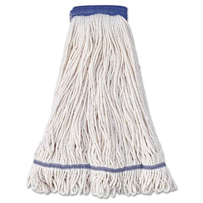 UNS 504WH Mop Head, Super Loop Head, Cotton/Synthetic Fiber, X-Large, White, 12/Carton BWK504WH