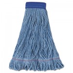 UNS 504BL Mop Head, Super Loop Head, Cotton/Synthetic Fiber, X-Large, Blue, 12/Carton BWK504BL