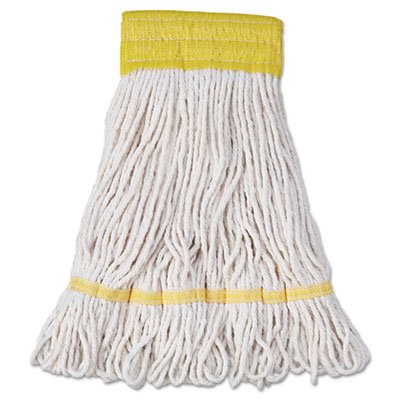 UNS 501WH Mop Head, Super Loop Head, Cotton/Synthetic Fiber, Small, White, 12/Carton BWK501WH