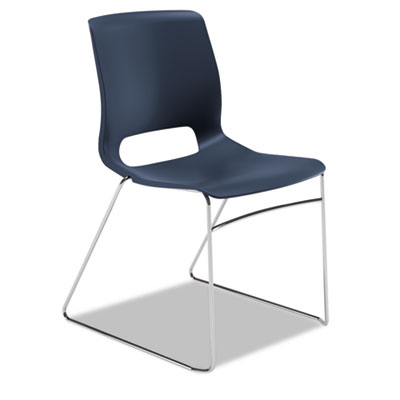 HON HMS1.N.RE.Y Motivate Seating High-Density Stacking Chair, Regatta/Chrome, 4/Carton HONMS101RE