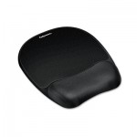 Fellowes Mouse Pad w/Wrist Rest, Nonskid Back, 7 15/16 x 9 1/4, Black FEL9176501