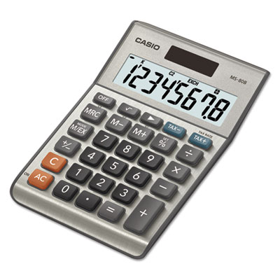 Casio MS-80B Tax and Currency Calculator, 8-Digit LCD CSOMS80B