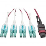 Tripp Lite MTP/MPO to 8xLC Fan-Out Patch Cable, Magenta, 2 m N845-02M-8L-MG