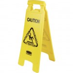 Rubbermaid Commercial Multi-Lingual Caution Floor Sign 611200YWCT