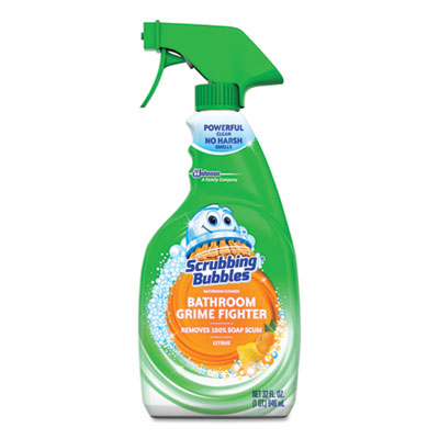 Scrubbing Bubbles Multi Surface Bathroom Cleaner, Citrus Scent, 32 oz Spray Bottle, 8/Carton SJN306111