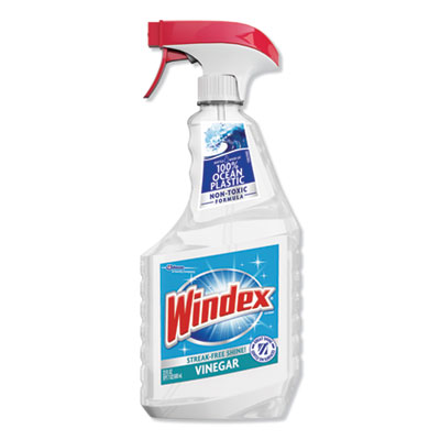Windex Multi-Surface Vinegar Cleaner, Fresh Clean Scent, 23 oz Spray Bottle, 8/Carton SJN312620
