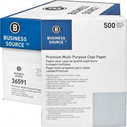 Business Source Multipurpose Copy Paper 36591PL