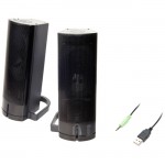 Connectland Multipurpose Desktop PC or TV Sound Bar Stereo Speakers, USB Powered CL-SPK20037
