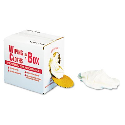 Multipurpose Reusable Wiping Cloths, Cotton, White, 5lb Box UFSN205CW05