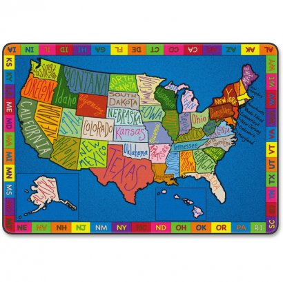 My America Doodle Map Rug FE26232A