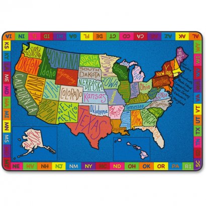 My America Doodle Map Rug FE26244A