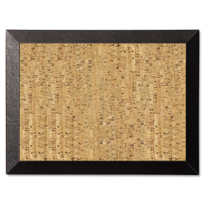 MasterVision Natural Cork Bulletin Board, 24x18, Cork/Black BVCSF0422581012