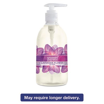 SEV 22926CT Natural Hand Wash, Lavender Flower & Mint, 12oz Pump Bottle, 8/Carton SEV22926CT