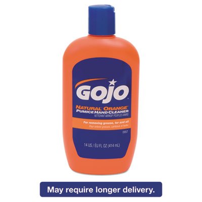 095712 Natural Orange Pumice Hand Cleaner, 14 oz Bottle, 12/Carton GOJ095712CT