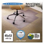 ES Robbins Natural Origins Chair Mat With Lip For Carpet, 45 x 53, Clear ESR141042