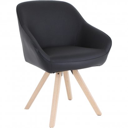Lorell Natural Wood Legs Modern Guest Chair 68564