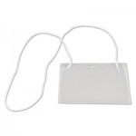 Neck Lanyard Clear Badge Holders With Inserts, 3 x 4, White, 100/Box UNV56005