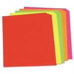 Pacon Neon Color Poster Board, 28 x 22, Green/Pink/Red/Yellow, 25/Carton PAC104234