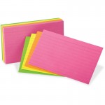 Neon Glow Ruled Index Cards 81300
