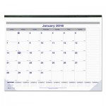 Blueline Net Zero Carbon Monthly Desk Pad Calendar, 22 x 17, Black Band and Corners, 2018 REDC177847