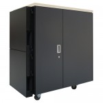 APC NetShelter CX 24U Secure Soundproof Server Room in a Box Enclosure International AR4024IA
