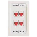 Panduit Network Faceplate PSL-DCJB-YL-C