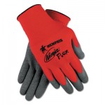 Ninja Flex Latex Coated Palm Gloves , Large, Red/Gray, 1 Dozen CRWN9680L