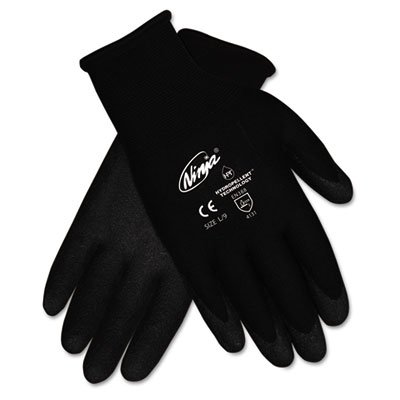 CRW N9699XLDZ Ninja HPT PVC coated Nylon Gloves, X-Large, Black, Pair CRWN9699XLDZ
