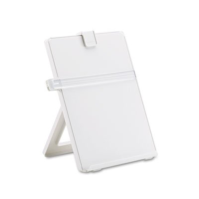 Non-Magnetic Desktop Copyholder, Plastic, 125 Sheet Capacity, Platinum FEL21103